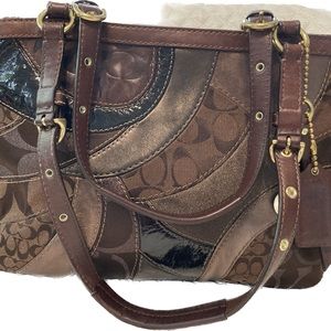 Coach Mosaic signature patchwork shoulder bag